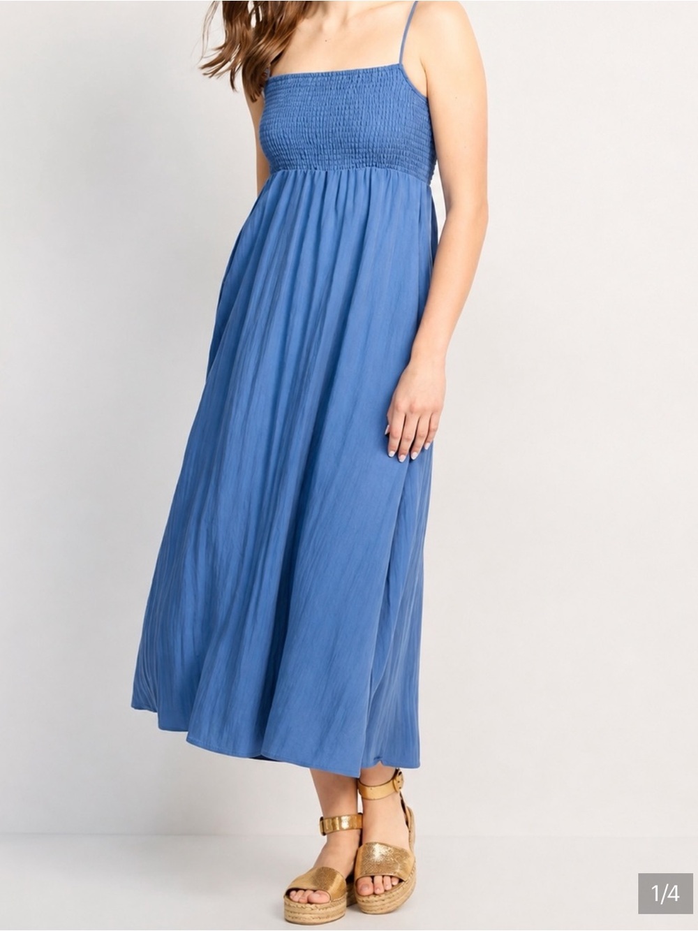 Z Supply ‘Beachside’ Midi Dress in Riviera Blue. Size small.